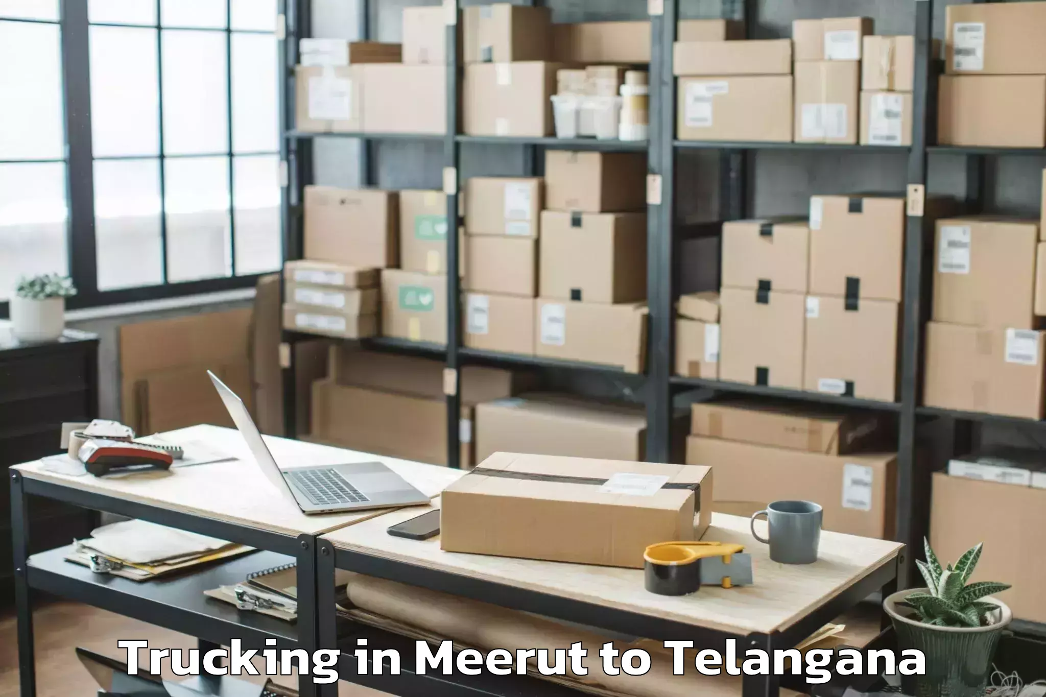 Book Your Meerut to Mancheral Trucking Today